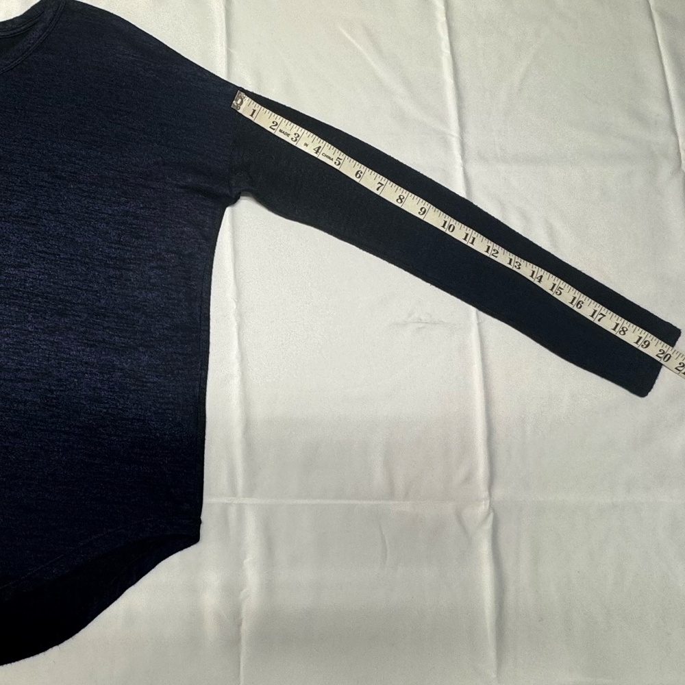 Rag and Bone Jean Tri-Blend Long Sleeve Curve Hem Tee - Size S. - Picture 12 of 15